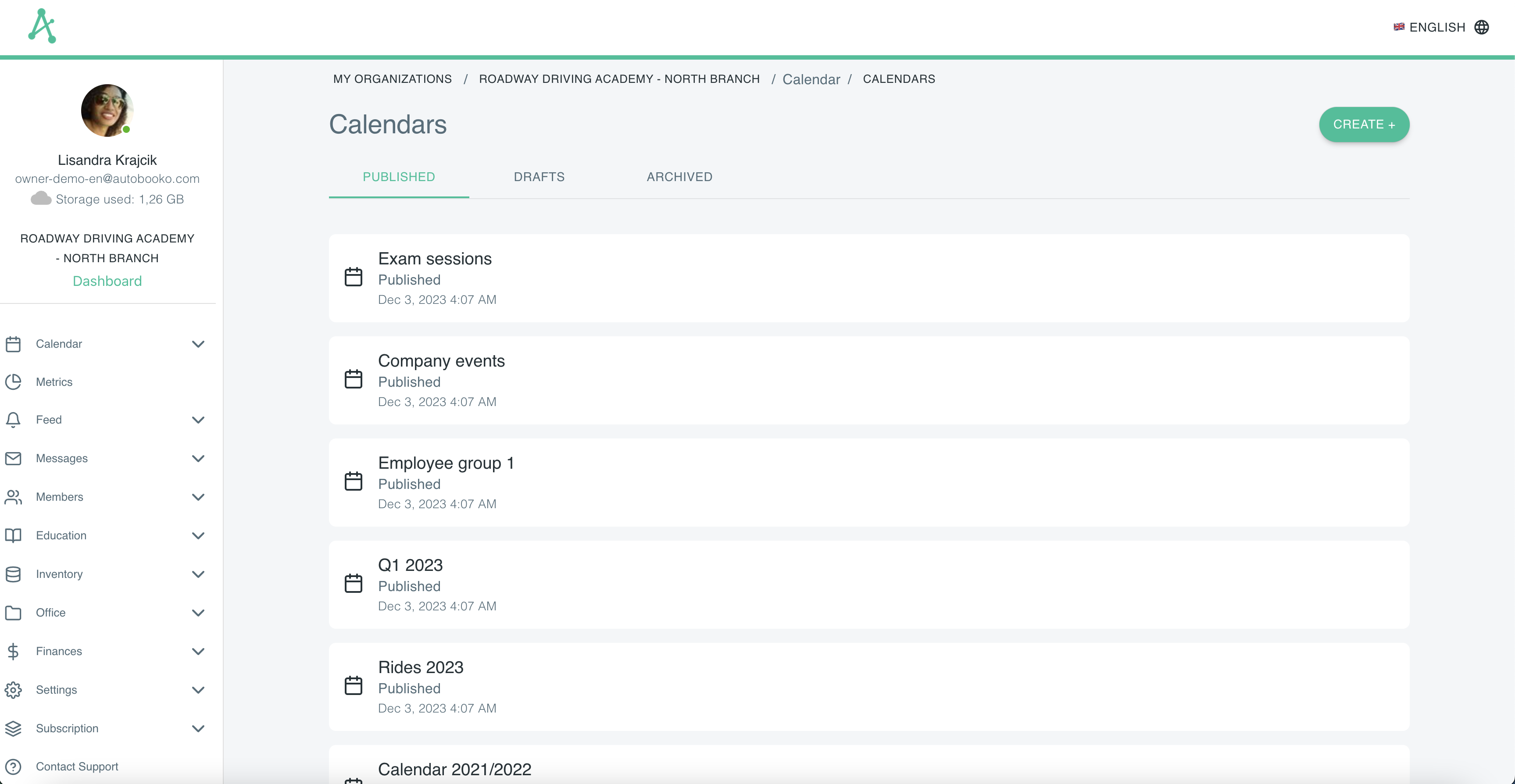 List of published calendars