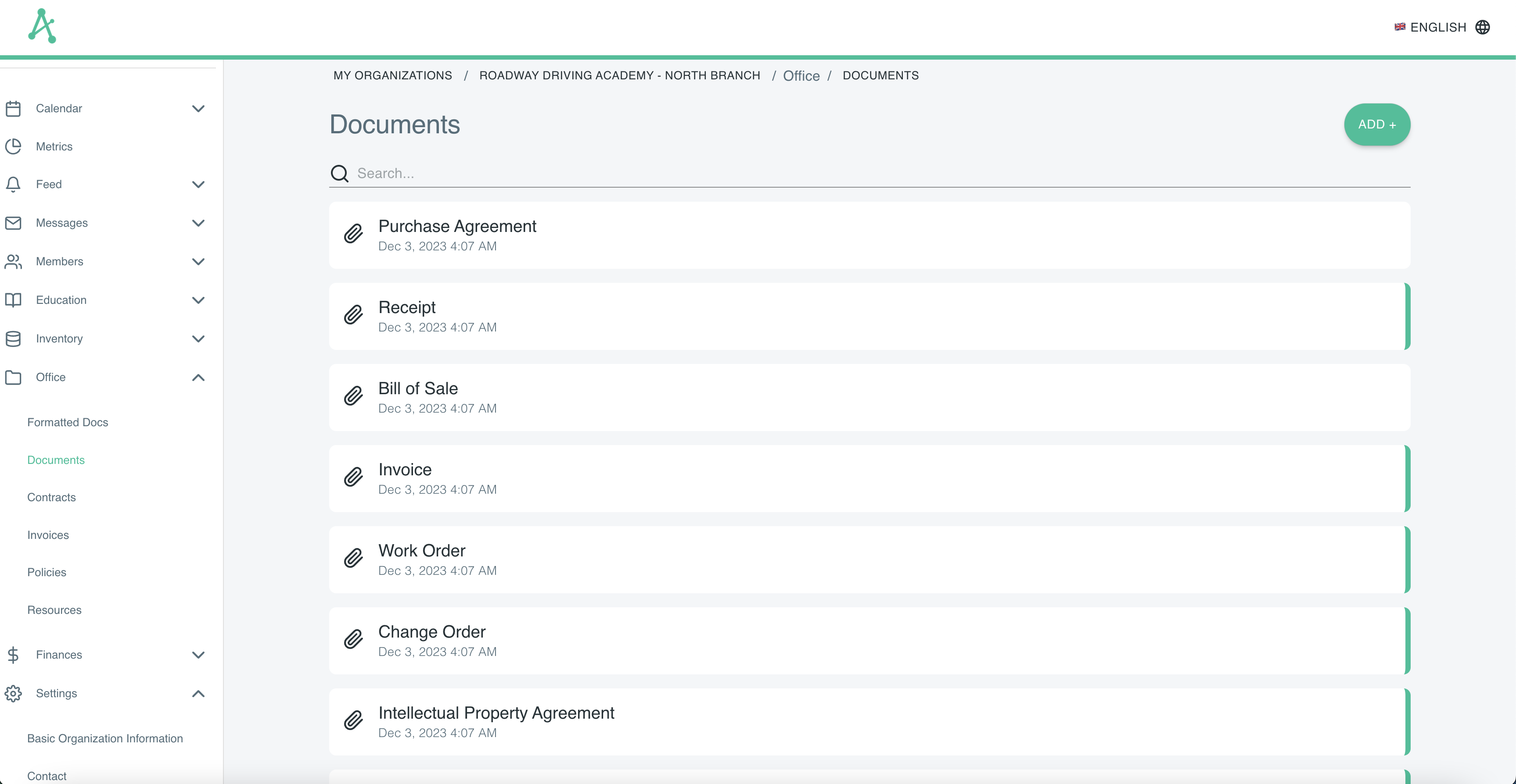 List of digital inventory items